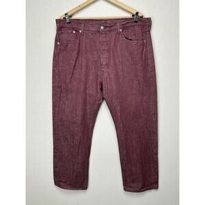 Levis 501 White Oak Cone Denim Jeans Mens 40x30 Red Button Fly